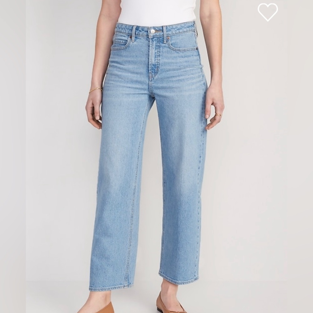 Old Navy Sky-Hi Wide Leg Crop Jeans
